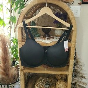 NWT Cacique The Modern Boost Balconette Bra 46 DDD Underwire Full Figure Black